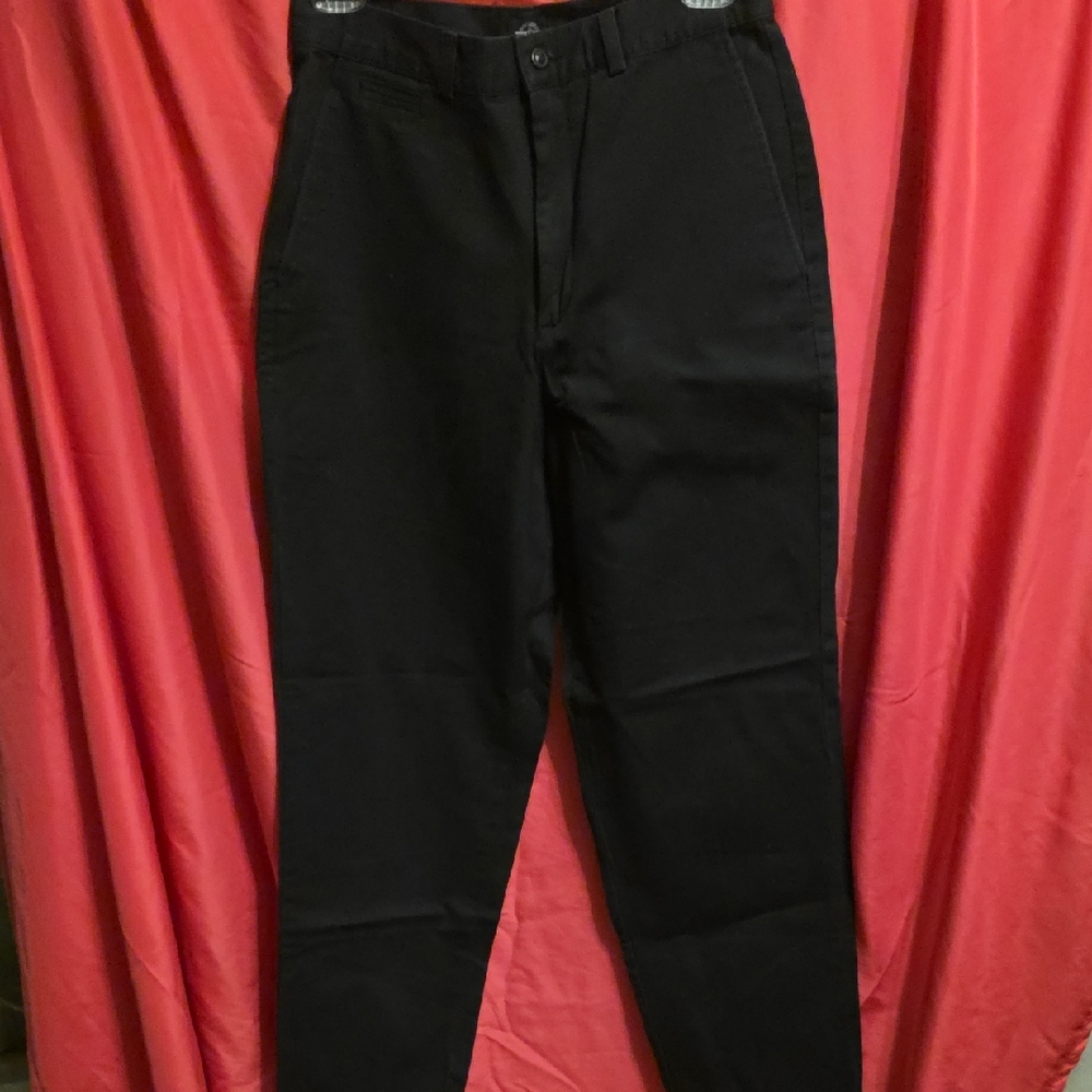Kids' Dockers Black Flat Front Khakis 10x29